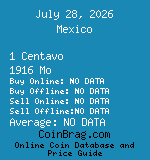 Mexico 1 Centavo 1916 Mo coin