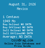 Mexico 1 Centavo 1949 Mo coin