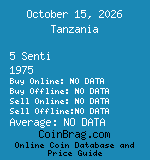 Tanzania 5 Senti 1975  coin