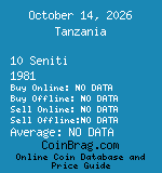 Tanzania 10 Seniti 1981  coin