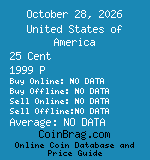 United States of America 25 Cent 1999 P coin