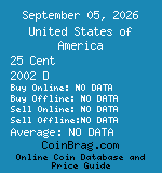 United States of America 25 Cent 2002 D coin