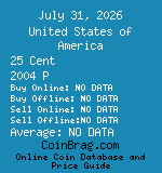 United States of America 25 Cent 2004 P coin