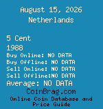 Netherlands 5 Cent 1988  coin