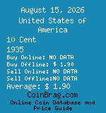 United States of America 10 Cent 1935  coin