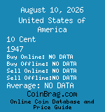 United States of America 10 Cent 1947  coin