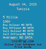 Tunisia 5 Millim 1960  coin