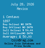 Mexico 1 Centavo 1897  coin