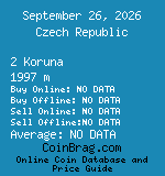 Czech Republic 2 Koruna 1997 m coin