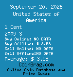 United States of America 1 Cent 2009 S coin