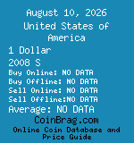 United States of America 1 Dollar 2008 S coin