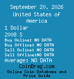 United States of America 1 Dollar 2008 S coin