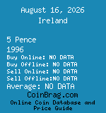 Ireland 5 Pence 1996  coin