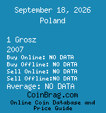 Poland 1 Grosz 2007  coin