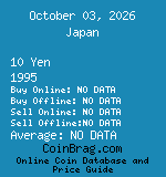 Japan 10 Yen 1995  coin