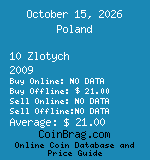 Poland 10 Zlotych 2009  coin