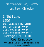 United Kingdom 2 Shilling 1956  coin