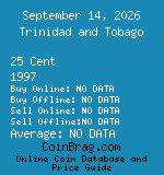 Trinidad and Tobago 25 Cent 1997  coin