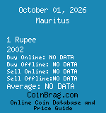 Mauritus 1 Rupee 2002  coin