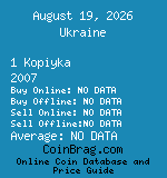 Ukraine 1 Kopiyka 2007  coin