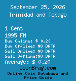 Trinidad and Tobago 1 Cent 1995 FM coin