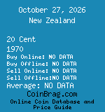 New Zealand 20 Cent 1970  coin