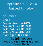 United Kingdom 50 Pence 2008  coin