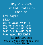 United States of America 1/4 Eagle 1830  coin