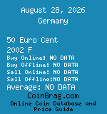 Germany 50 Euro Cent 2002 F coin