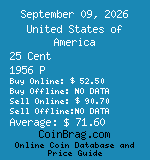 United States of America 25 Cent 1956 P coin