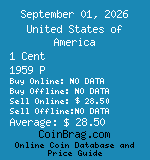 United States of America 1 Cent 1959 P coin