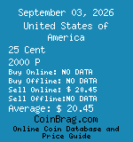 United States of America 25 Cent 2000 P coin