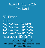 Ireland 50 Pence 1982  coin