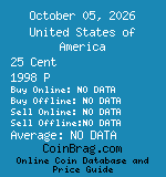 United States of America 25 Cent 1998 P coin