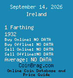 Ireland 1 Farthing 1932  coin