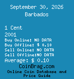 Barbados 1 Cent 2001  coin