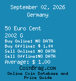 Germany 50 Euro Cent 2002 G coin