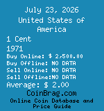United States of America 1 Cent 1971  coin