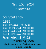 Slovenia 50 Stotinov 1993  coin
