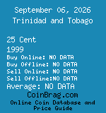 Trinidad and Tobago 25 Cent 1999  coin