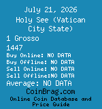 Holy See (Vatican City State) 1 Grosso 1447  coin