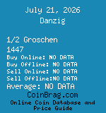 Danzig 1/2 Groschen 1447  coin