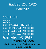 Bahrain 100 Fils 2000  coin
