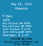 Romania 5 Bani 1975  coin