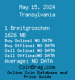Transylvania 1 Breitgroschen 1626 NB coin