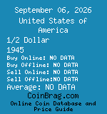 United States of America 1/2 Dollar 1945  coin