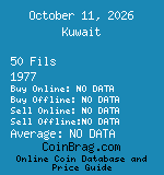 Kuwait 50 Fils 1977  coin