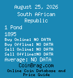South African Republic 1 Pond 1895  coin