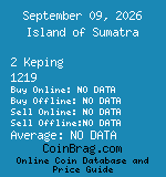 Island of Sumatra 2 Keping 1219  coin