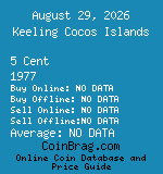 Keeling Cocos Islands 5 Cent 1977  coin